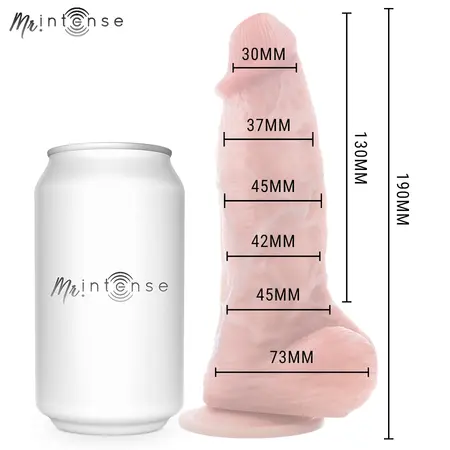MR INTENSE Spencer mali silikonski dildo od 19 cm sa anatomskim dizajnom i vakuumskom bazom