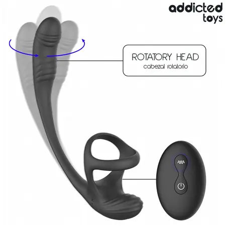 Addicted Toys vibrirajući sistem za intimno zdravlje sa 360° rotacijom i daljinskim upravljačem 19.5cm
