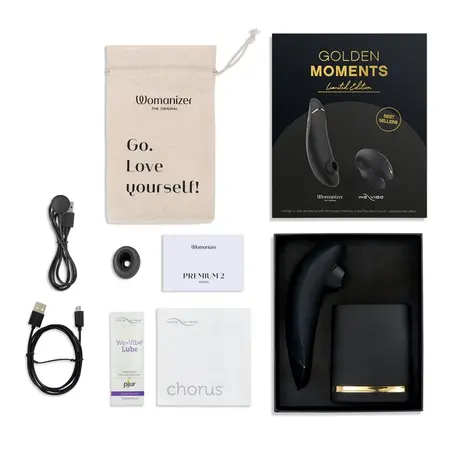 Womanizer Golden Moments 2-Piece Set - Premium Collection for Couples