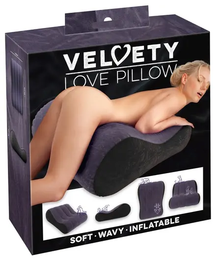 You2Toys Inflatable Ergonomic Support Pillow, Velvety Surface, 80x60x30cm