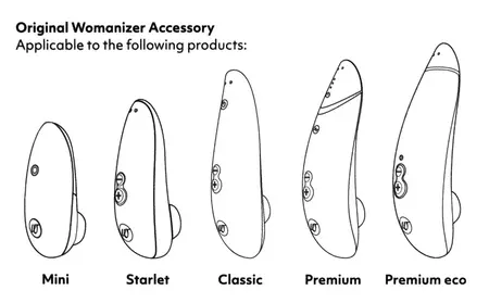 Womanizer zamenske glave L, pakovanje od 3 komada, silikon u boji maline, 23mm