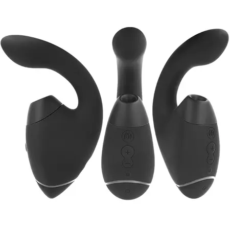 Womanizer Duo Next Black dualni stimulator sa vazdušnim talasima i vibracijom
