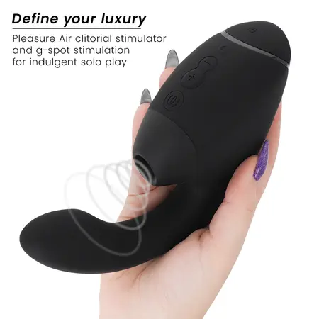 Womanizer Duo Next Black dualni stimulator sa vazdušnim talasima i vibracijom