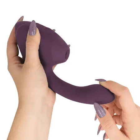 Womanizer Duo Next Dual Air i Vibration sistem tamnoljubičasti 195mm