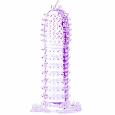 Baile Silicone Intimate Enhancement Sleeve Purple 14.2 cm Textured Model