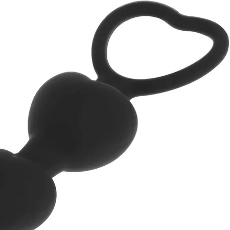 BLACK&SILVER Mila silikonski lanac sa srcima 18cm, fleksibilni intimni trenažer