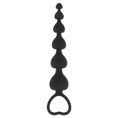 BLACK&SILVER Mila silikonski lanac sa srcima 18cm, fleksibilni intimni trenažer