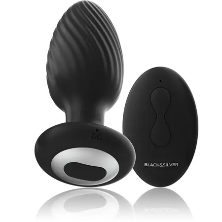 Black&Silver Welss Rotator silikonski čep sa daljinskim upravljačem, vodootporan, 10 modova