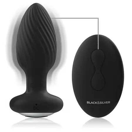 Black&Silver Welss Rotator silikonski čep sa daljinskim upravljačem, vodootporan, 10 modova