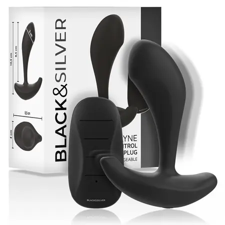 Black&Silver Dwayne Silikonski Čep sa Daljinskim Upravljanjem, Vodootporan, Uniseks
