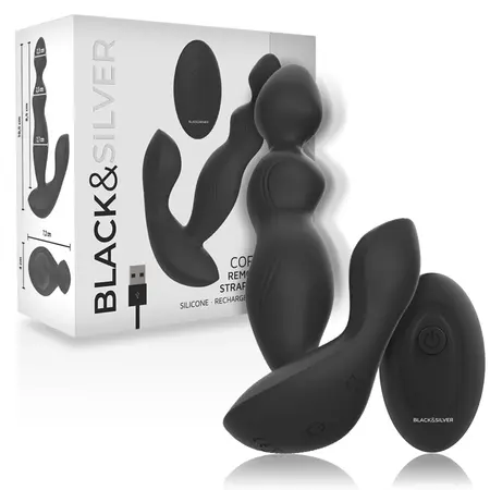Black&Silver Cora Silikonski Analni Čep sa Daljinskim Upravljanjem, Vodootporan