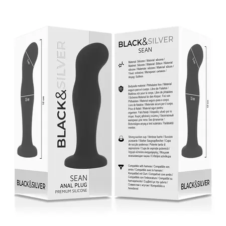 BLACK&SILVER Sean Plug Premium crni silikonski intimni dodatak
