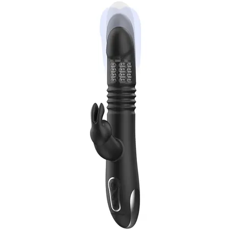 Black&Silver Kenji intimni uređaj sa bežičnim povezivanjem od silikona, 24.5 cm