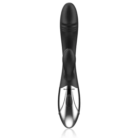 Black&Silver Kaleb silikonski intimni masažer sa dva motora 20cm crni