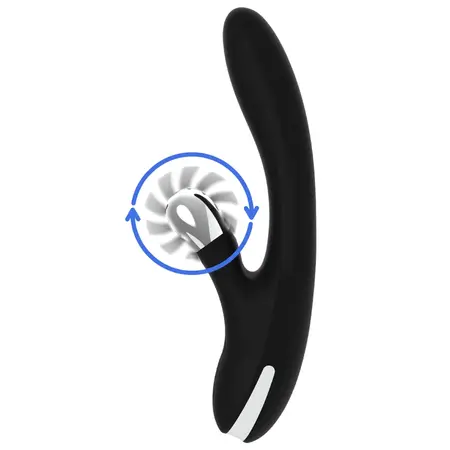 Black & Silver GRIMM WAVE FUNCTION intimni stimulator sa talasnom funkcijom USB 24cm