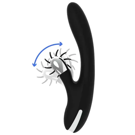 Black & Silver GRIMM WAVE FUNCTION intimni stimulator sa talasnom funkcijom USB 24cm
