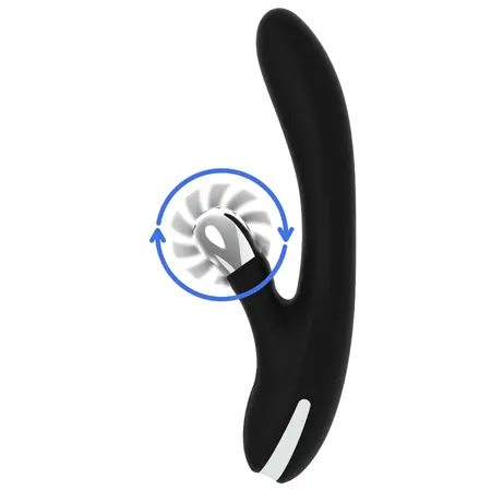 Black & Silver Johnny vibrator, punjivi silikonski model sa USB priključkom