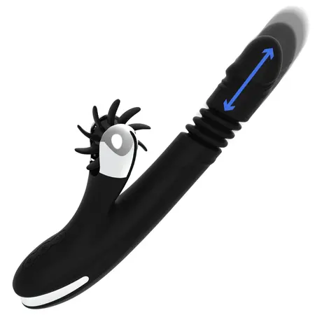 Black&Silver Reed Up & Down Vibe silikonski intimni stimulator 24cm USB