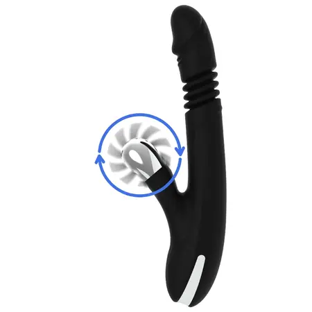 Black&Silver Reed Up & Down Vibe silikonski intimni stimulator 24cm USB