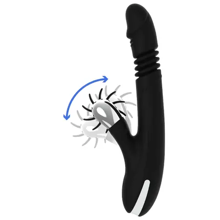 Black&Silver Reed Up & Down Vibe silikonski intimni stimulator 24cm USB