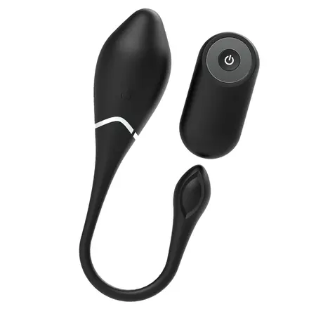 Black & Silver Jenell Wireless Vibrating Egg | USB Rechargeable, Waterproof