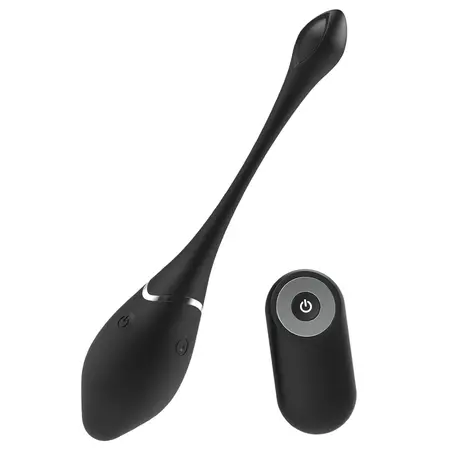 Black & Silver Jenell Wireless Vibrating Egg | USB Rechargeable, Waterproof