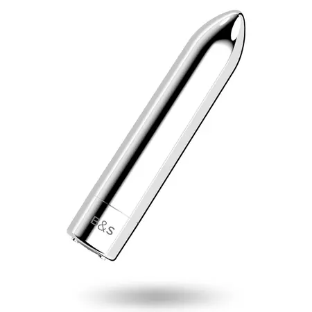 BLACK&SILVER Kailan 2 Silver Magnetic Rechargeable Mini Vibrator
