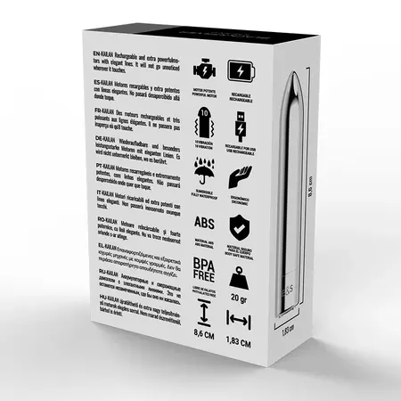 BLACK&SILVER Kailan 2 Silver Magnetic Rechargeable Mini Vibrator