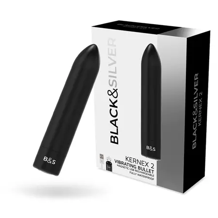 BLACK&SILVER Kernex 2 crni magnetni punjivi mini vibrator