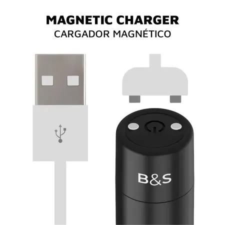 BLACK&SILVER Kernex 2 crni magnetni punjivi mini vibrator