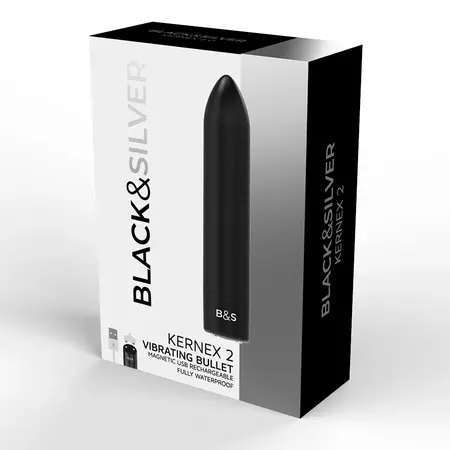 BLACK&SILVER Kernex 2 crni magnetni punjivi mini vibrator