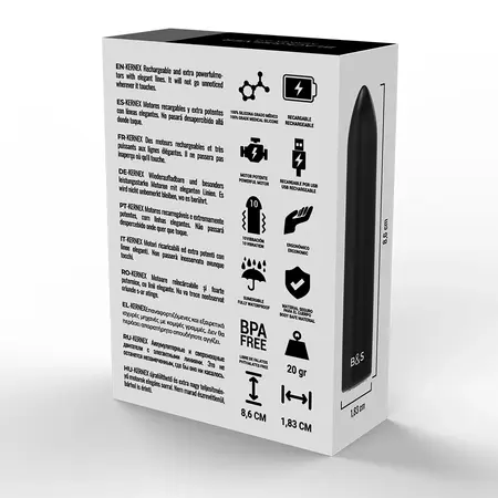 BLACK&SILVER Kernex 2 crni magnetni punjivi mini vibrator