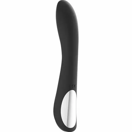 Black & Silver Kean Touch Control intimni masažer, silikon, USB, 204mm