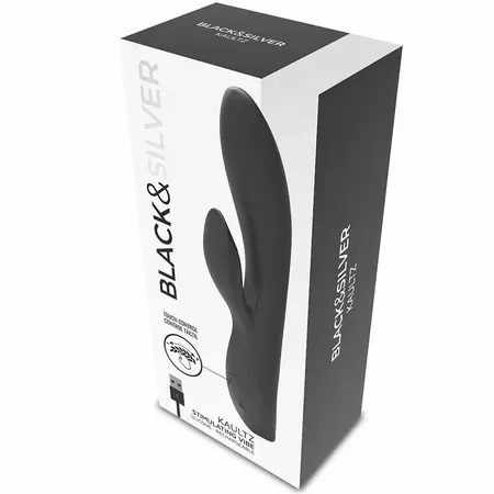 Black & Silver Kaultz Touch Control Duo Vibrator - USB Rechargeable, 10 Modes