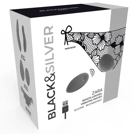 BLACK&SILVER Zara bežični intimni masažer sa daljinskim upravljačem i gaćicama