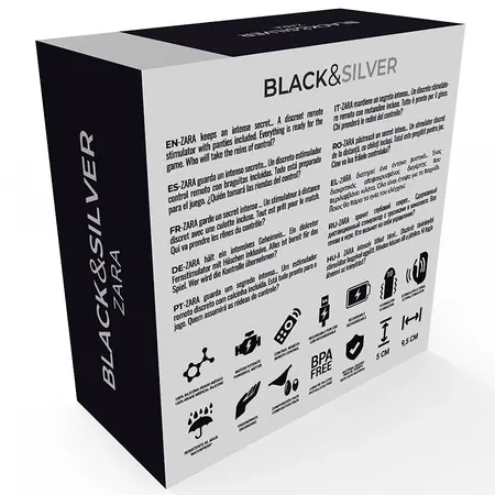 BLACK&SILVER Zara bežični intimni masažer sa daljinskim upravljačem i gaćicama