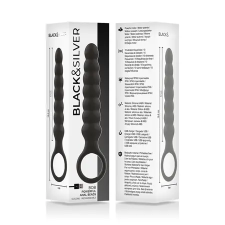 Black & Silver Bob silikonski intimni masažer sa 10 modova vibracije