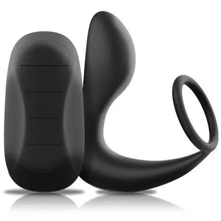 Black&Silver intimni silikonski masažer sa daljinskim upravljačem u crnoj boji