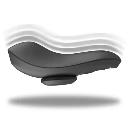 BLACK&SILVER Preston punjivi silikonski vibrator za gaćice u crnoj boji