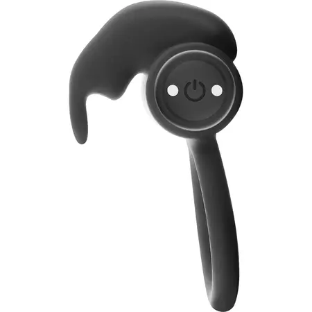 Black&Silver Burton Intimate Ring 10 Modes Rechargeable Black Silicone