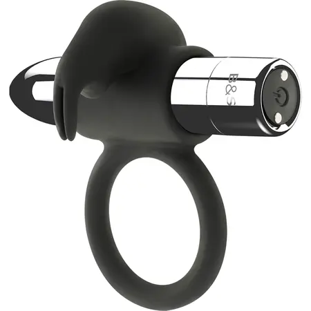 BLACK&SILVER Burton Rechargeable Ring 10 Modes - Medical Silicone, Waterproof
