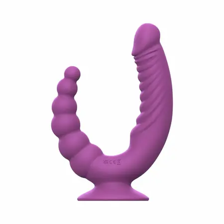 Teazers Double Vibrator Purple, model sa dvostrukim delovanjem, vakuumskom čašom i daljinskim upravljačem