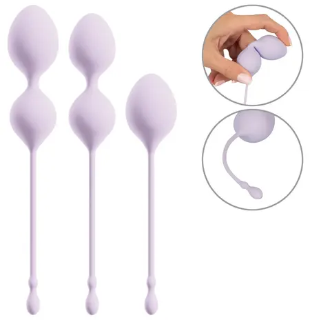 beau coeur Elorin set za vežbanje, trodelni set silikonskih Kegelovih kuglica