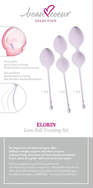 beau coeur Elorin set za vežbanje, trodelni set silikonskih Kegelovih kuglica