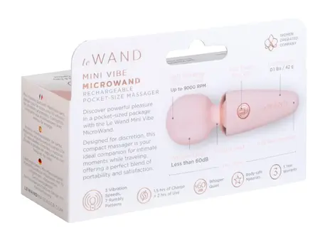 Le Wand Mini Microwand Rose Go kompaktni punjivi masažer
