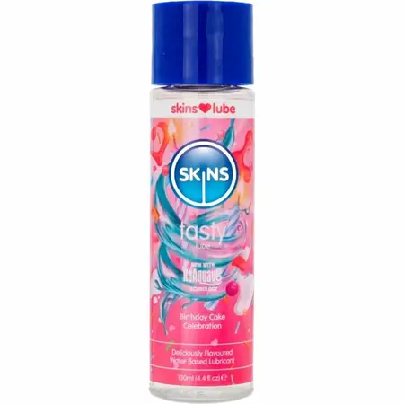 SKINS Tasty lubrikant na bazi vode sa mirisom rođendanske torte 130ml veganski