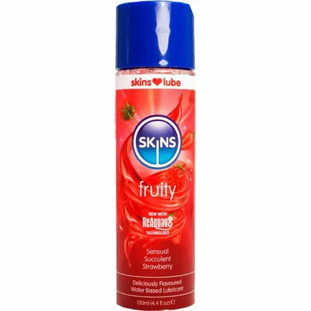 Skins Fruity lubrikant na bazi vode sa ukusom jagode 130ml formula bez šećera