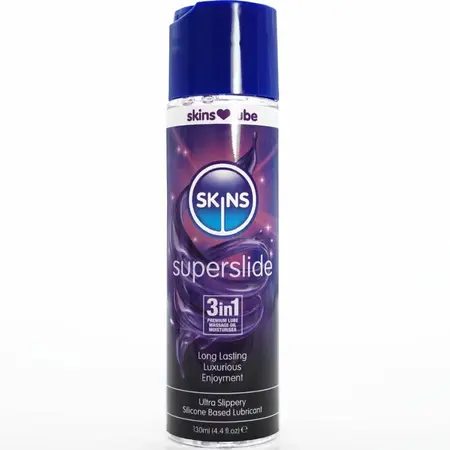 Skins Superslide Silicone-Based Lubricant 130ml - Ultra-Long Lasting, Waterproof
