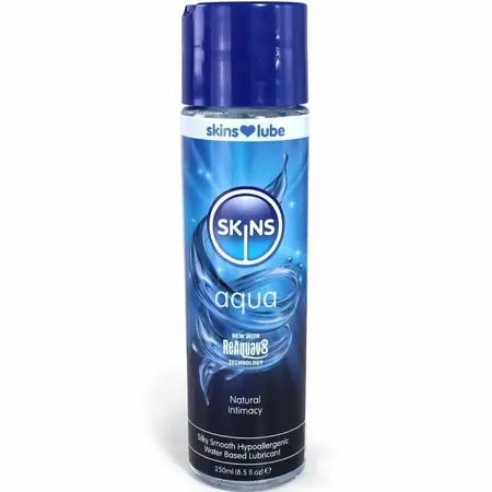 Skins Aqua Water-Based Intimate Lubricant 250ml - Long-Lasting & Gentle