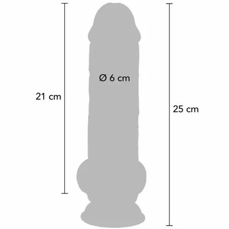 TOYJOY Get Real Deluxe ekstra debeli intimni model od 25cm sa kožom dvostruke gustine